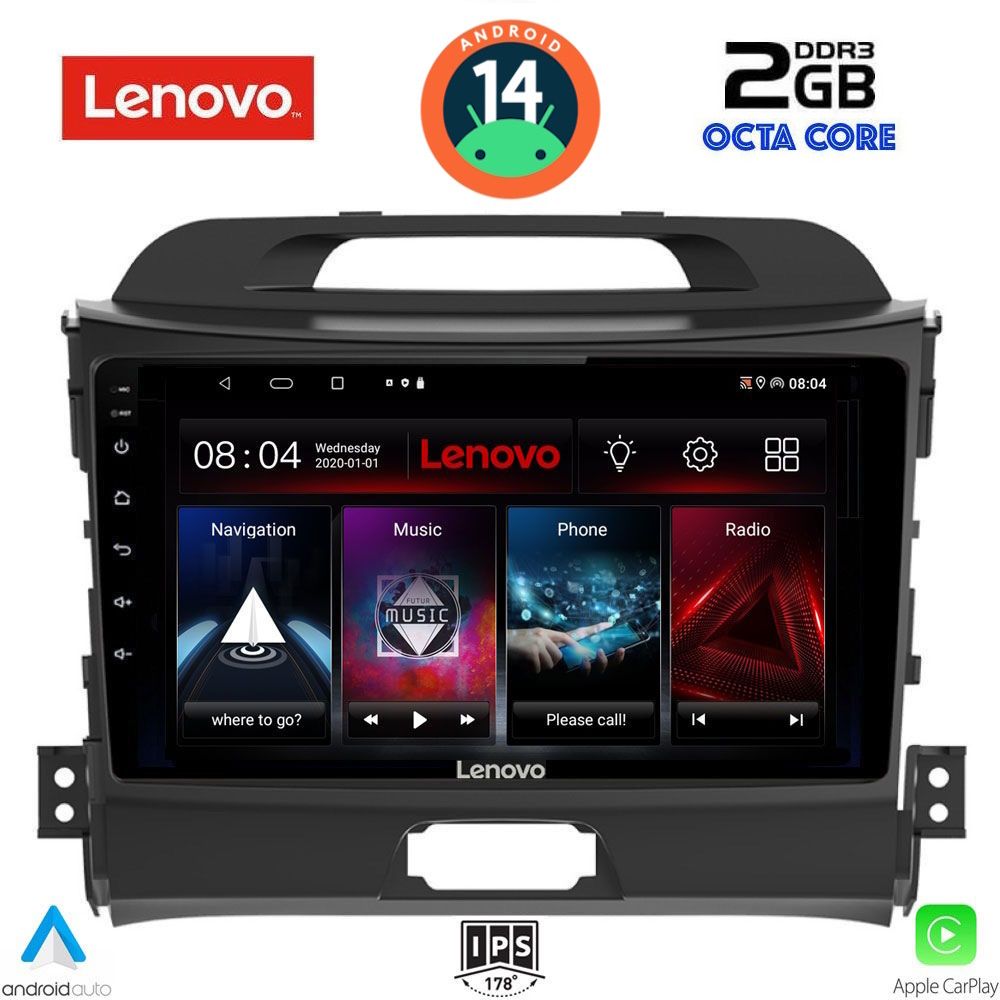 Βλησαρούλης Car Center - LENOVO LVF 5325_CPA (9inc) MULTIMEDIA TABLET for KIA SPORTAGE mod. 2010-2015
