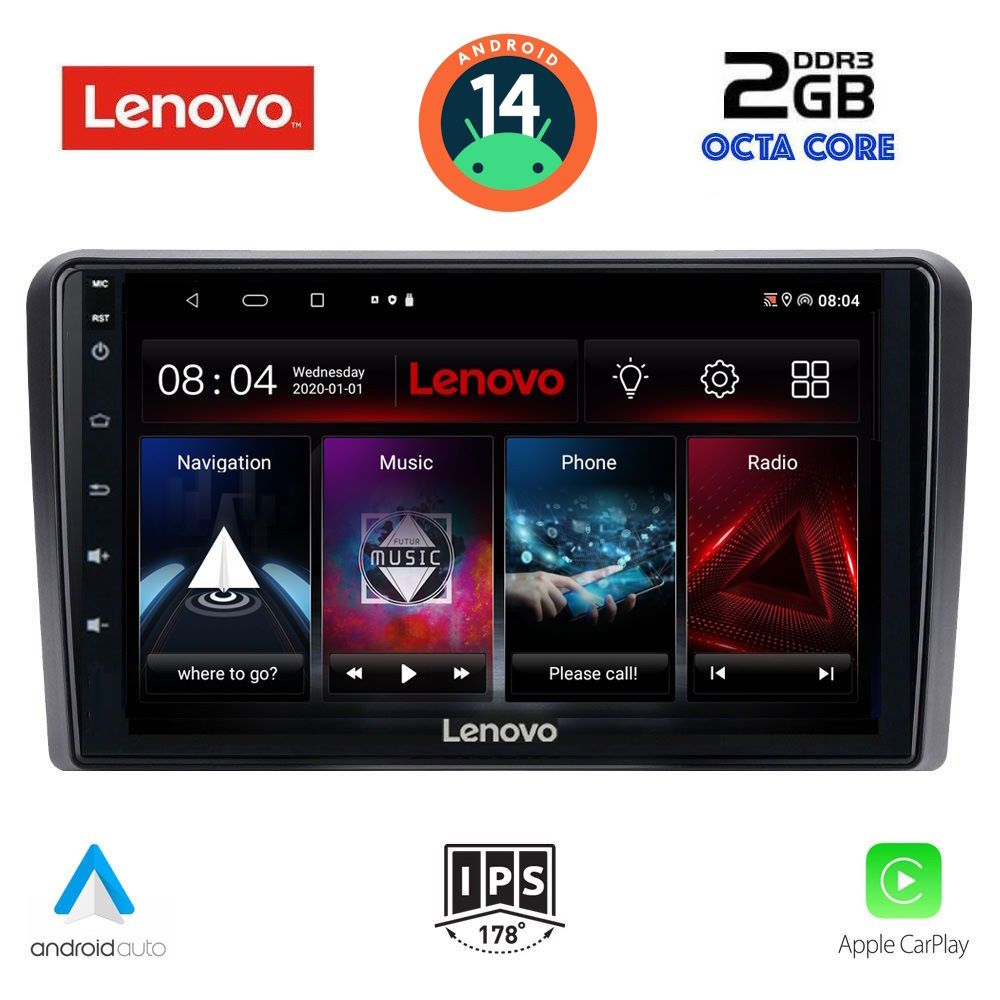 Βλησαρούλης Car Center - LENOVO LVF 5514_CPA (9inc) MULTIMEDIA TABLET for PEUGEOT 308  mod. 2013>