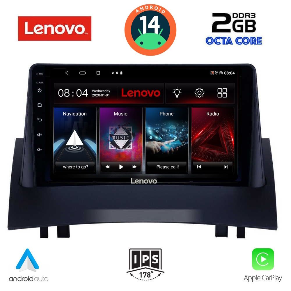 Βλησαρούλης Car Center - LENOVO LVF 5555_CPA (9inc) MULTIMEDIA TABLET for RENAULT MEGANE 2 mod. 2002-2008