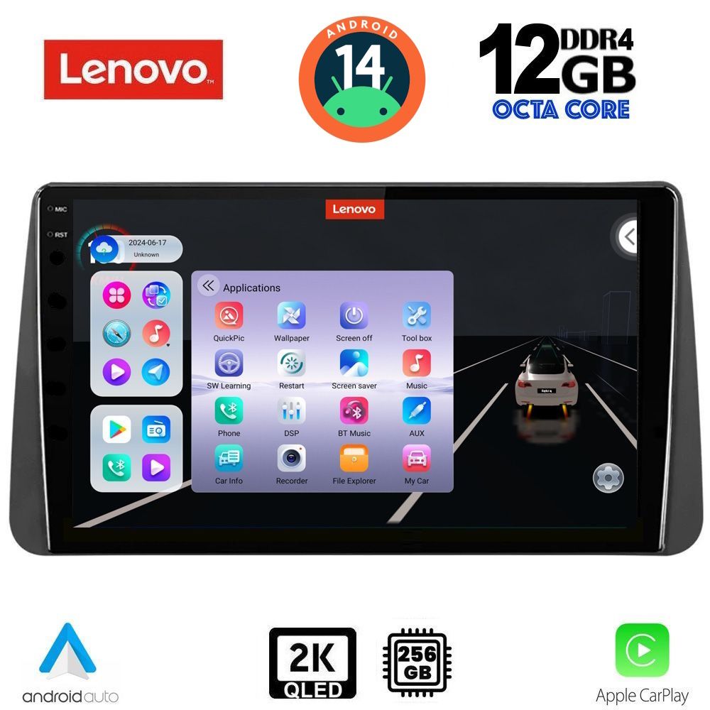 Βλησαρούλης Car Center - LENOVO SSZ 12149_CPA DASH (9inc) MULTIMEDIA TABLET for FIAT TIPO mod. 2018-2023