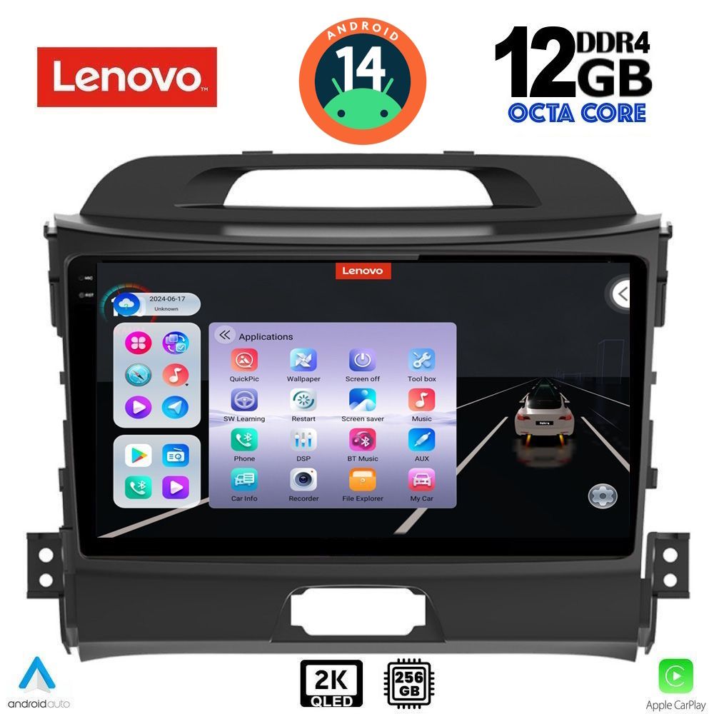 Βλησαρούλης Car Center - LENOVO SSZ 12325_CPA (9inc) MULTIMEDIA TABLET for KIA SPORTAGE mod. 2010-2015