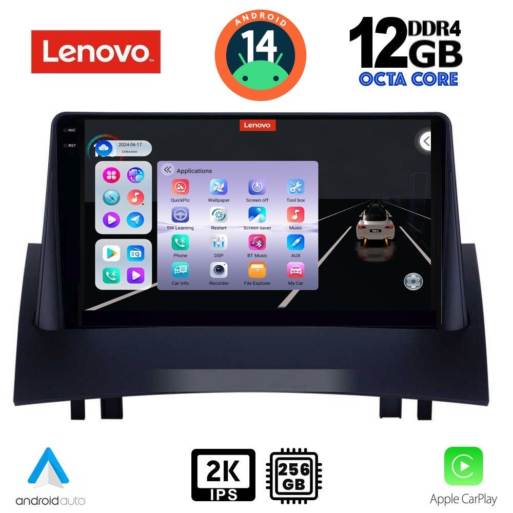 Βλησαρούλης Car Center - LENOVO SSZ 12555_CPA (9inc) MULTIMEDIA TABLET for RENAULT MEGANE 2 mod. 2002-2008