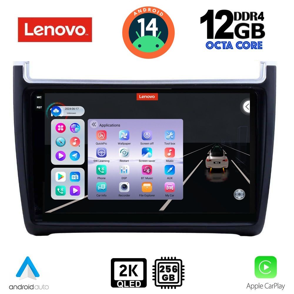 Βλησαρούλης Car Center - LENOVO SSZ 12757_CPA (9inc) MULTIMEDIA TABLET for VW POLO mod. 2014-2017