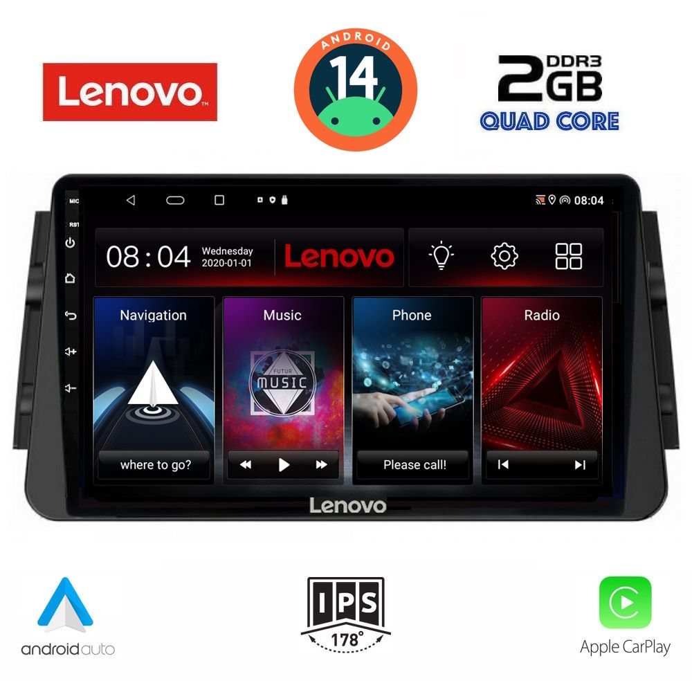 Βλησαρούλης Car Center - LENOVO LVD 2460_CPA (9inc) MULTIMEDIA TABLET for NISSAN MICRA mod. 2017>