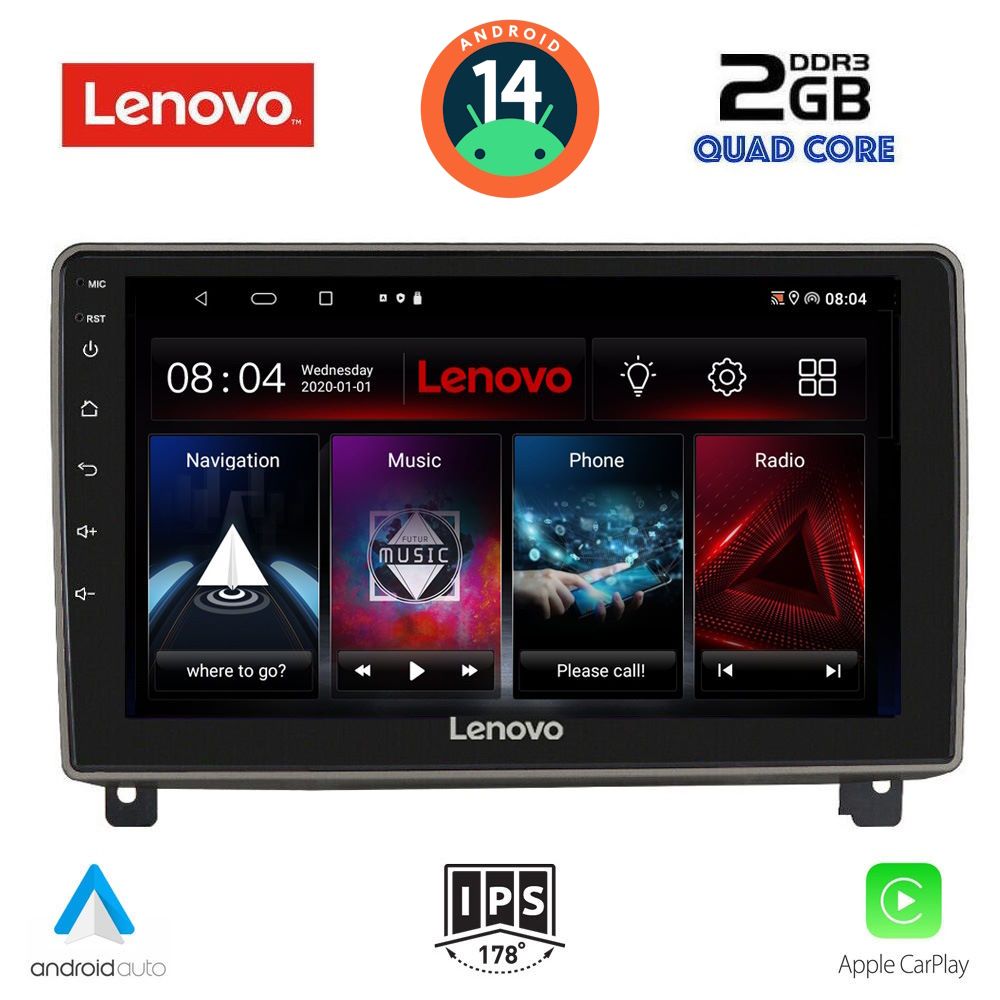 Βλησαρούλης Car Center - LENOVO LVD 2517_CPA (9inc) MULTIMEDIA TABLET for PEUGEOT 407 mod. 2004-2011