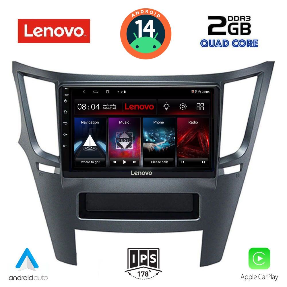 Βλησαρούλης Car Center - LENOVO LVD 2667_CPA (9inc) MULTIMEDIA TABLET for SUBARU LEGACY – OUTBACK mod. 2009-2014