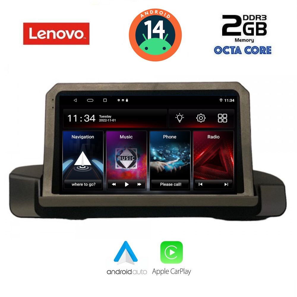 Βλησαρούλης Car Center - LENOVO LVF 5044_CPA (9inc) MULTIMEDIA TABLET for BMW S.3 (E90-91-92) mod. 2005-2012