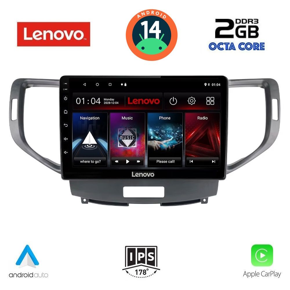 Βλησαρούλης Car Center - LENOVO LVF 5183_CPA (9inc) MULTIMEDIA TABLET for HONDA ACCORD mod. 2008-2013