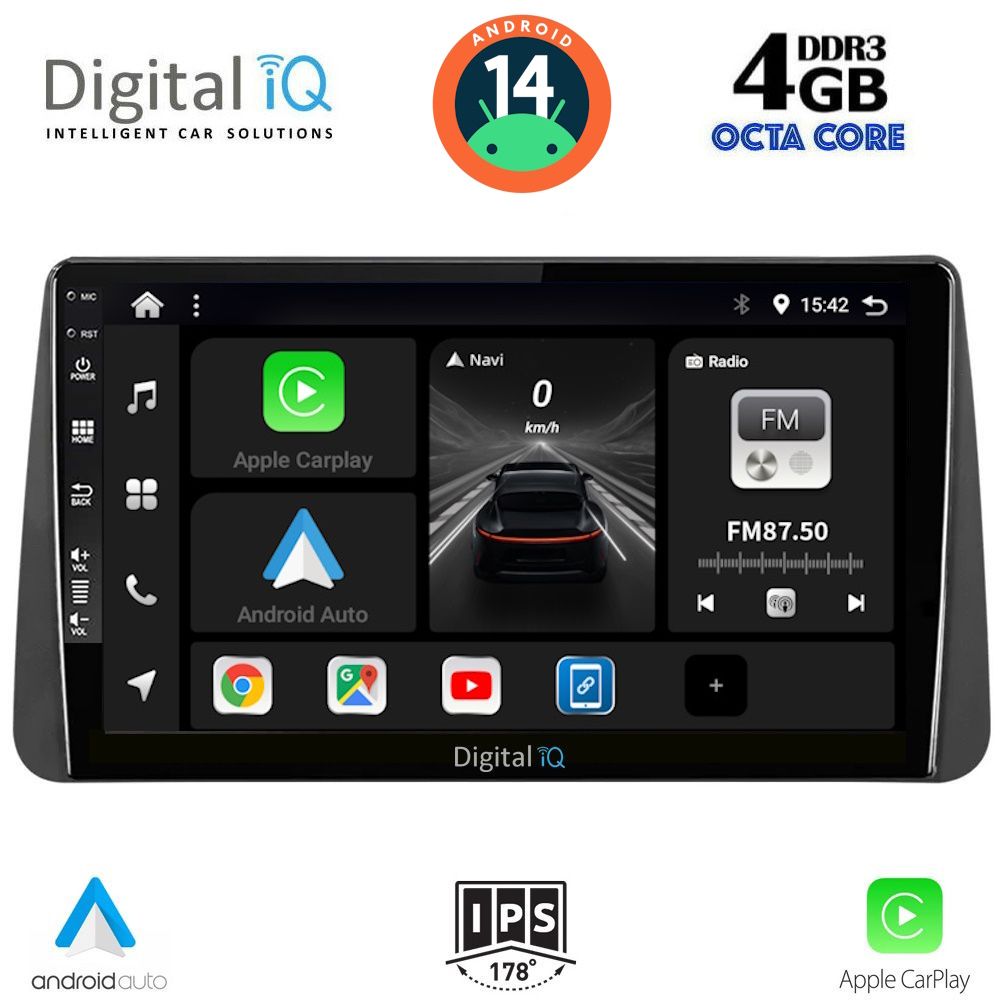 Βλησαρούλης Car Center - DIGITAL IQ BXF 6149_CPAA DASH (9inc) MULTIMEDIA TABLET for FIAT TIPO mod. 2018-2023