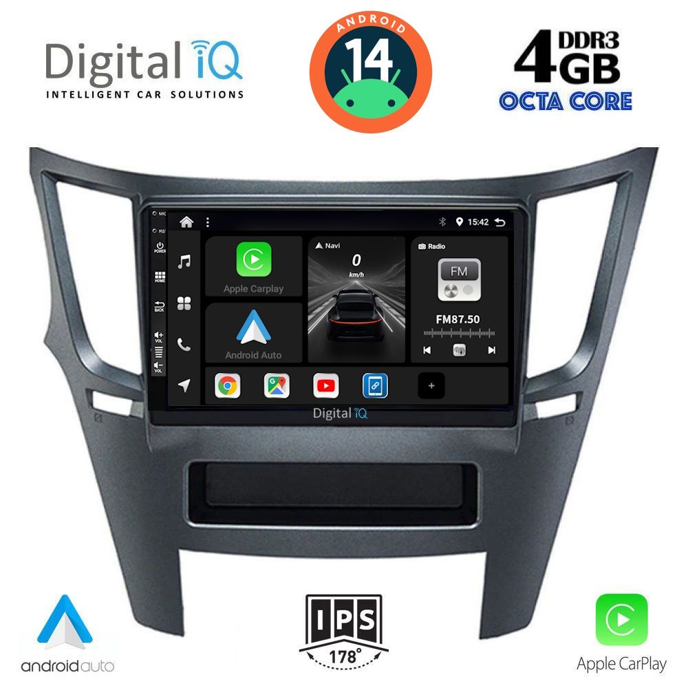 Βλησαρούλης Car Center - DIGITAL IQ BXF 6667_CPAA (9inc) MULTIMEDIA TABLET for SUBARU LEGACY - OUTBACK mod. 2009-2014