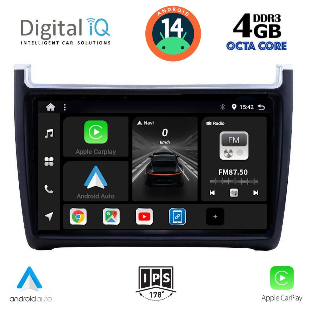 Βλησαρούλης Car Center - DIGITAL IQ BXF 6757_CPAA (9inc) MULTIMEDIA TABLET for VW POLO mod. 2014-2017