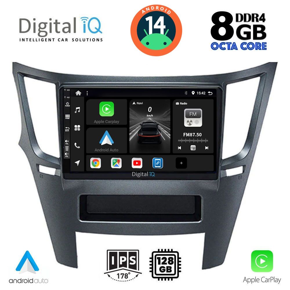 Βλησαρούλης Car Center - DIGITAL IQ BXF 7667_CPAA (9inc) MULTIMEDIA TABLET for SUBARU LEGACY - OUTBACK mod. 2009-2014