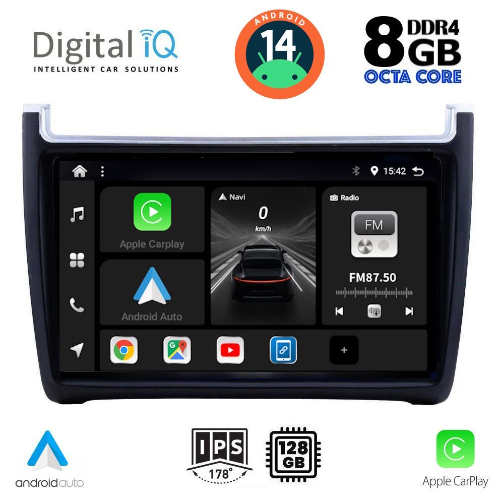 Βλησαρούλης Car Center - DIGITAL IQ BXF 7757_CPAA (9inc) MULTIMEDIA TABLET for VW POLO mod. 2014-2017