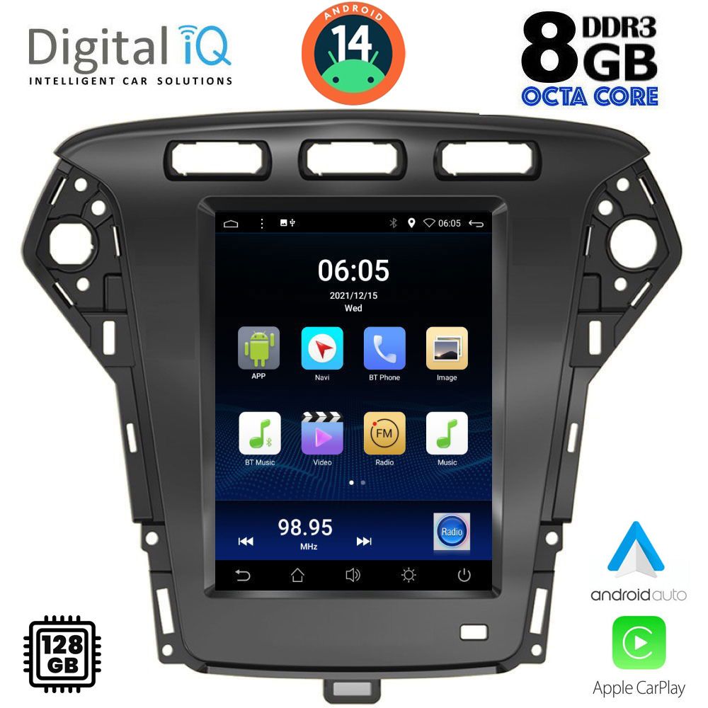 Βλησαρούλης Car Center - DIGITAL IQ BXF 7958_CPAA TESLA STYLE for FORD MONDEO mod. 2010-2013