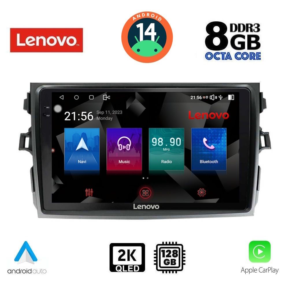 Βλησαρούλης Car Center - LENOVO SSW 10713_CPA (9inc) MULTIMEDIA TABLET for TOYOTA COROLLA 4D mod. 2006-2012