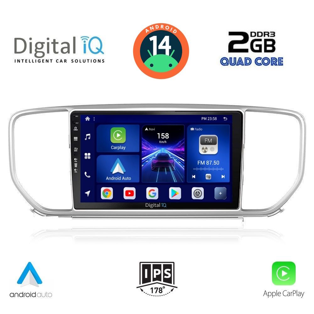 Βλησαρούλης Car Center - DIGITAL IQ BXC 3327_CPAA (9inc) MULTIMEDIA TABLET for KIA SPORTAGE mod. 2018>