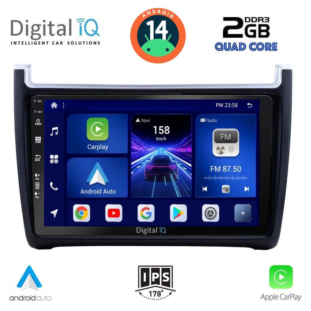 Βλησαρούλης Car Center - DIGITAL IQ BXC 3757_CPAA (9inc) MULTIMEDIA TABLET for VW POLO mod. 2014-2017
