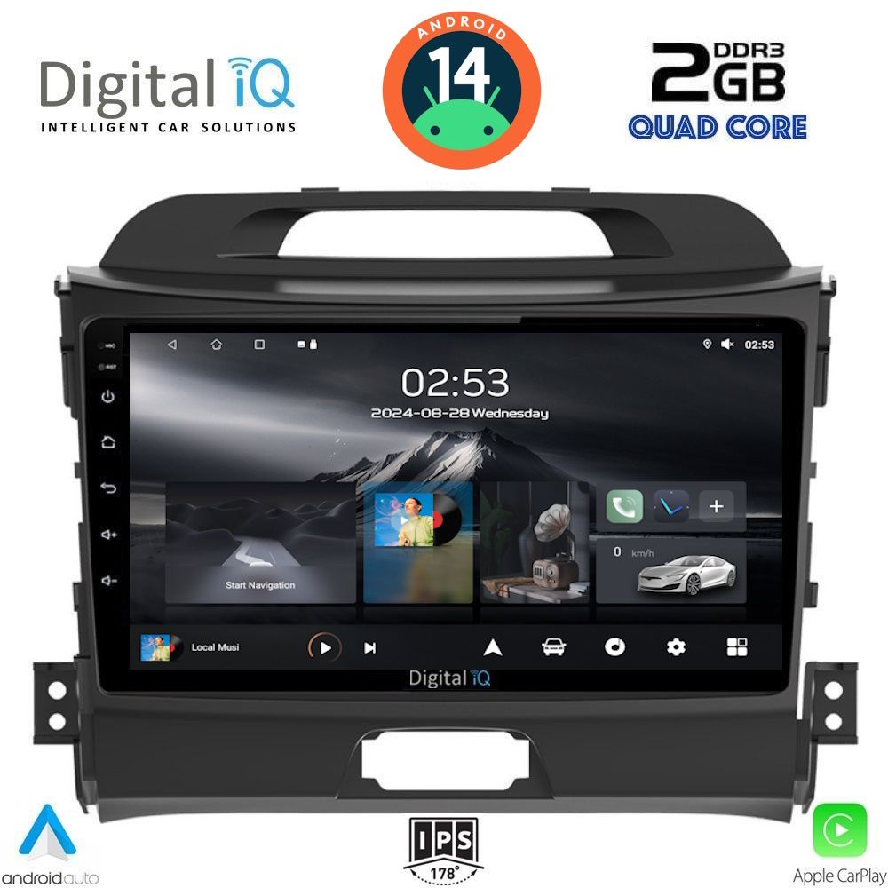 Βλησαρούλης Car Center - DIGITAL IQ RSB 1325_CPA (9inc) MULTIMEDIA TABLET for KIA SPORTAGE mod. 2010-2015