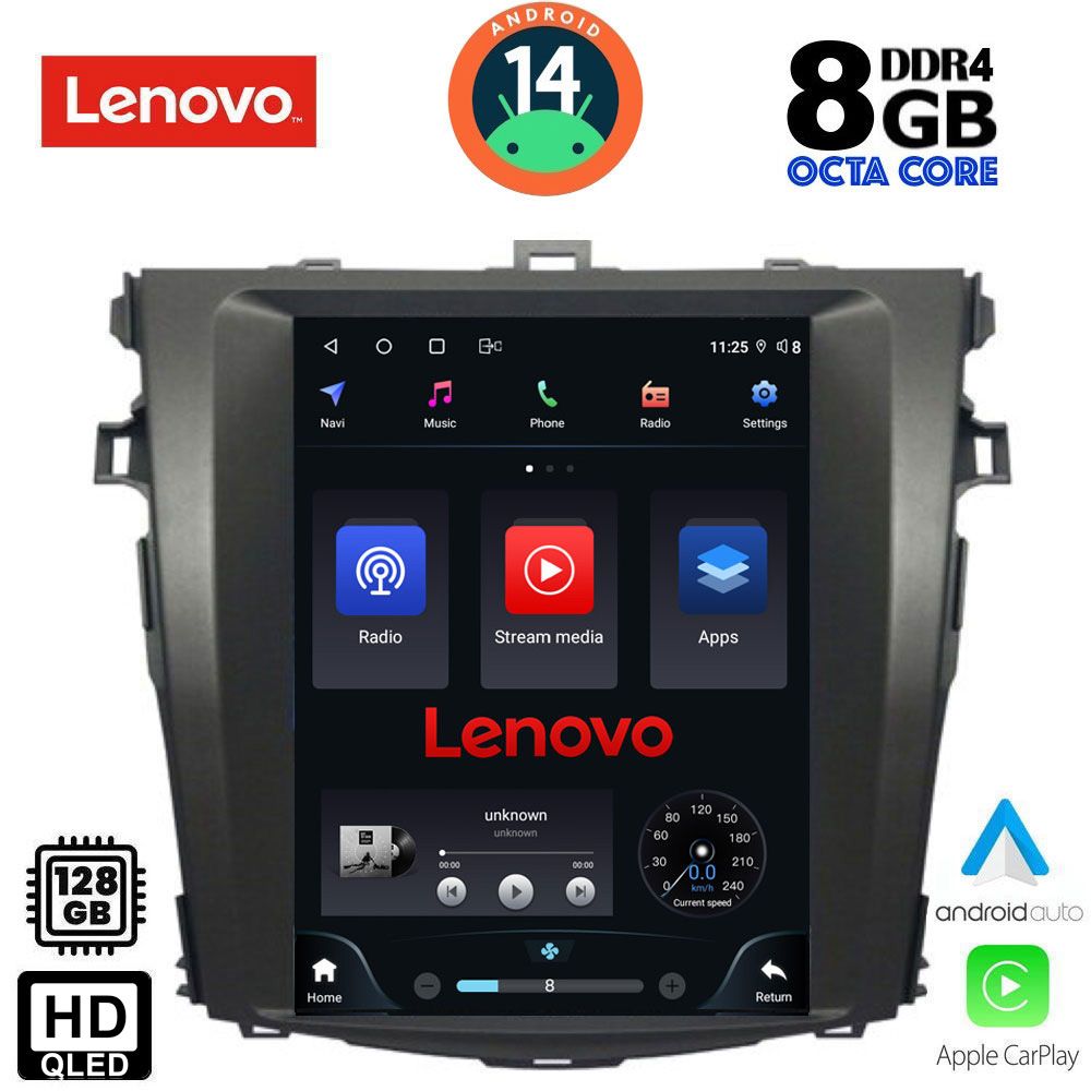 Βλησαρούλης Car Center - LENOVO SSW 10963_CPA TESLA STYLE  for TOYOTA COROLLA 4D mod. 2006-2012