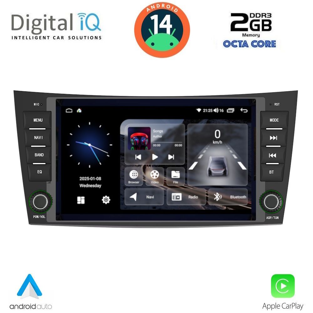 Βλησαρούλης Car Center - DIGITAL IQ BLF 390_CPA (7" DECK) MULTIMEDIA SYSTEM for MERCEDES E (W211) – CLS (W219) mod. 2003-2009