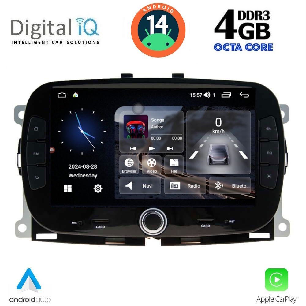 Βλησαρούλης Car Center - DIGITAL IQ MSG 498_CPA (7'' DECK) MULTIMEDIA SYSTEM for FIAT 500 mod. 2016>