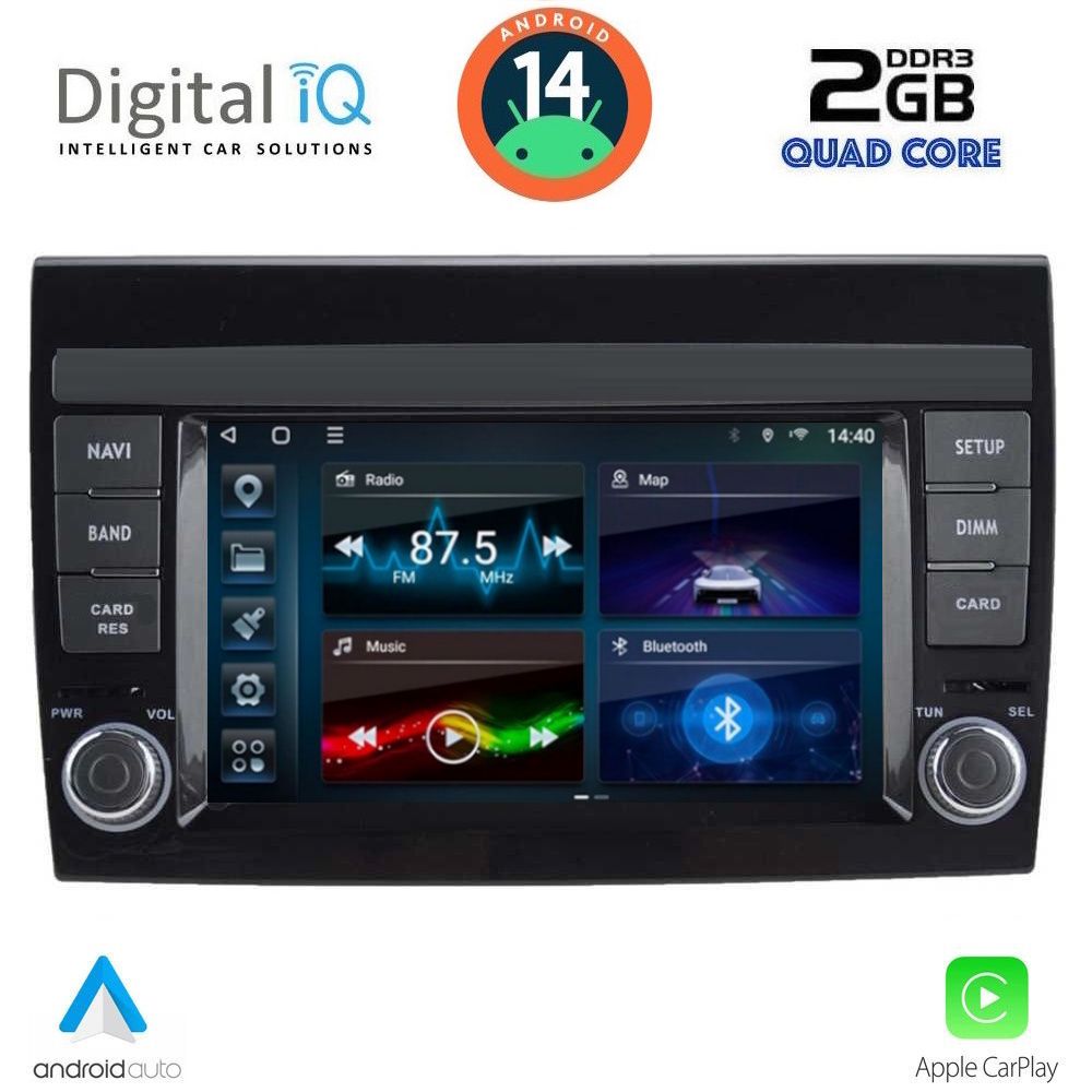 Βλησαρούλης Car Center - DIGITAL IQ BLD 297_CPA (7" DECK) MULTIMEDIA SYSTEM for FIAT BRAVO mod. 2007>