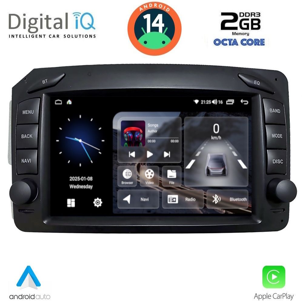 Βλησαρούλης Car Center - DIGITAL IQ BLF 371_CPA (7" DECK) MULTIMEDIA SYSTEM for MERCEDES C (W203) - CLK (W209) mod. 1999-2004