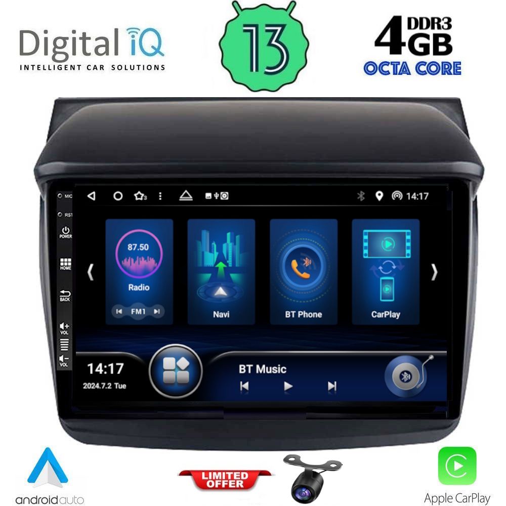 Βλησαρούλης Car Center - DIQ BXD 6436_CPA (9inc) MULTIMEDIA TABLET for MITSUBISHI L200 mod. 2006-2015