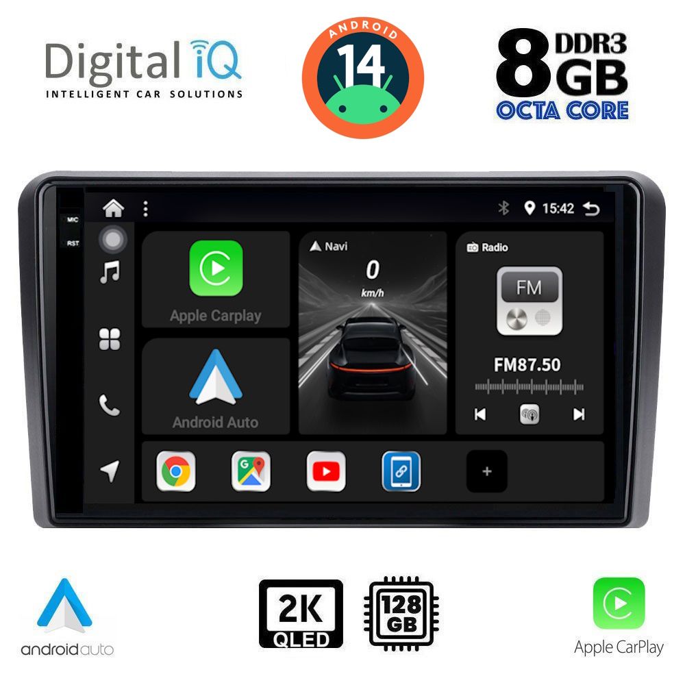 Βλησαρούλης Car Center - DIGITAL IQ BXF 11003_CPAA (9inc) MULTIMEDIA TABLET for AUDI A3 mod. 2003-2012