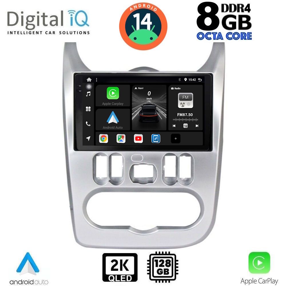 Βλησαρούλης Car Center - DIGITAL IQ BXF 11101_CPAA (9inc) MULTIMEDIA TABLET for DACIA DUSTER – LOGAN – SANDERO mod. 2006-2012