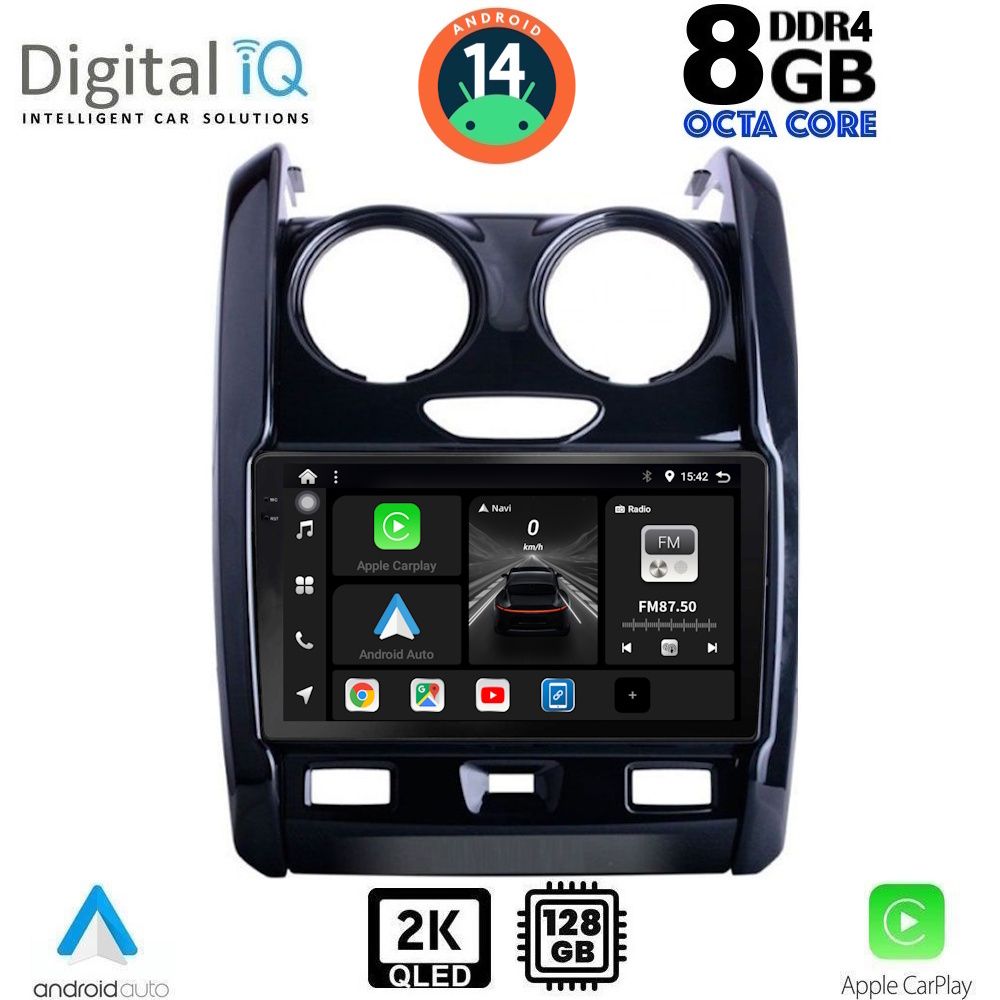Βλησαρούλης Car Center - DIGITAL IQ BXF 11103_CPAA (9inc) MULTIMEDIA TABLET for DACIA DUSTER mod. 2012-2019