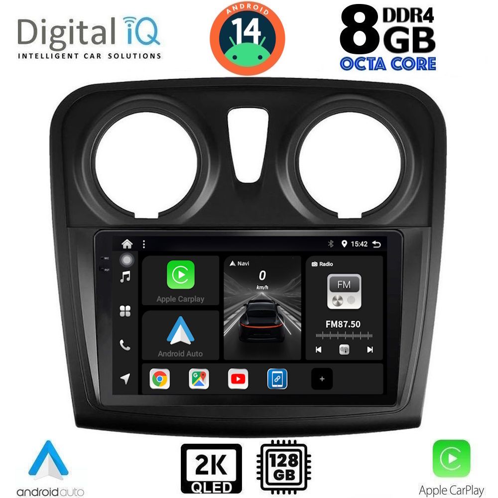 Βλησαρούλης Car Center - DIGITAL IQ BXF 11108_CPAA (9inc) MULTIMEDIA TABLET for DACIA LOGAN – SANDERO mod. 2012-2019