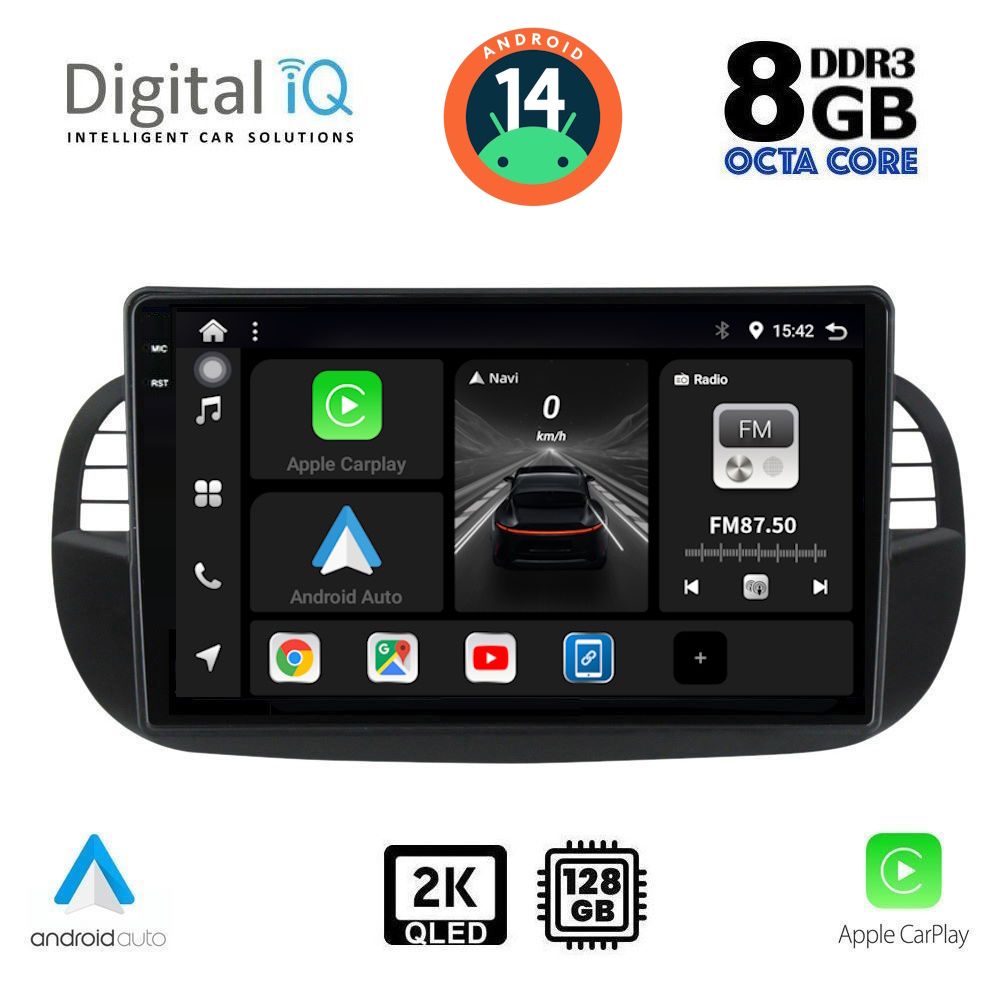 Βλησαρούλης Car Center - DIGITAL IQ BXF 11130_CPAA (9inc) MULTIMEDIA TABLET for FIAT 500 mod. 2007-2015