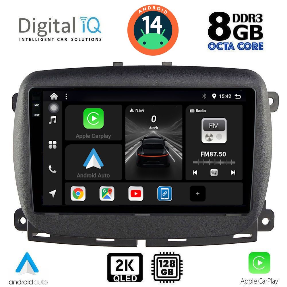 Βλησαρούλης Car Center - DIGITAL IQ BXF 11131_CPAA (9inc) MULTIMEDIA TABLET for FIAT 500 mod. 2016>