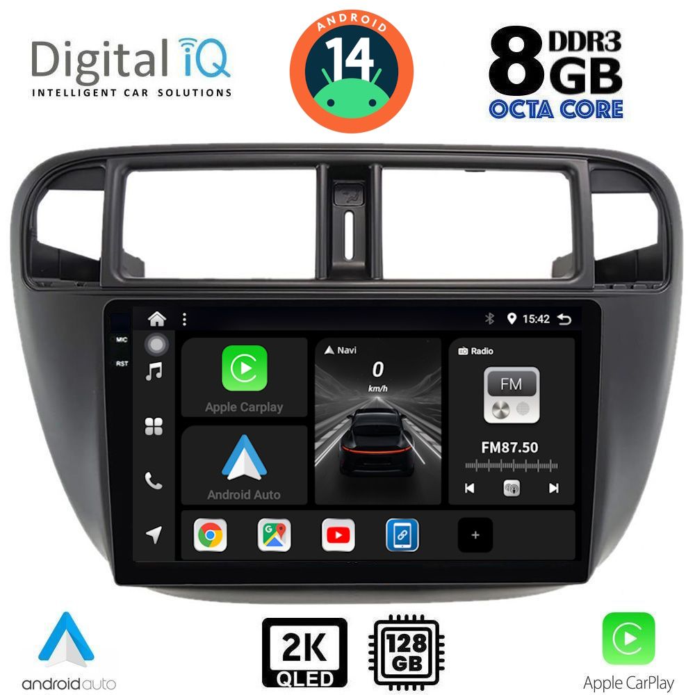 Βλησαρούλης Car Center - DIGITAL IQ BXF 11186_CPAA A/C (9inc) MULTIMEDIA TABLET for HONDA CIVIC mod. 1995-2001