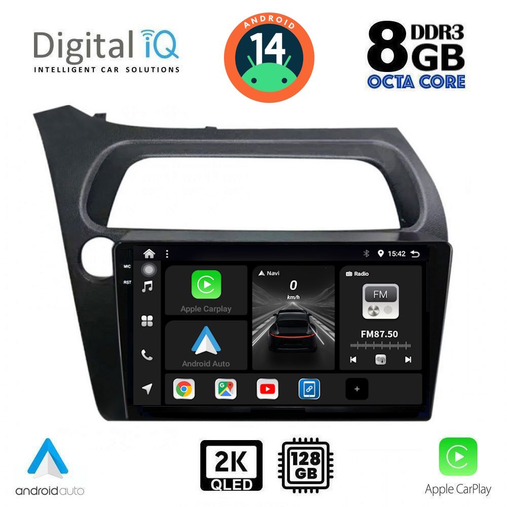 Βλησαρούλης Car Center - DIGITAL IQ BXF 11189_CPAA (9inc) MULTIMEDIA TABLET for HONDA CIVIC 3D-5D mod. 2006-2012