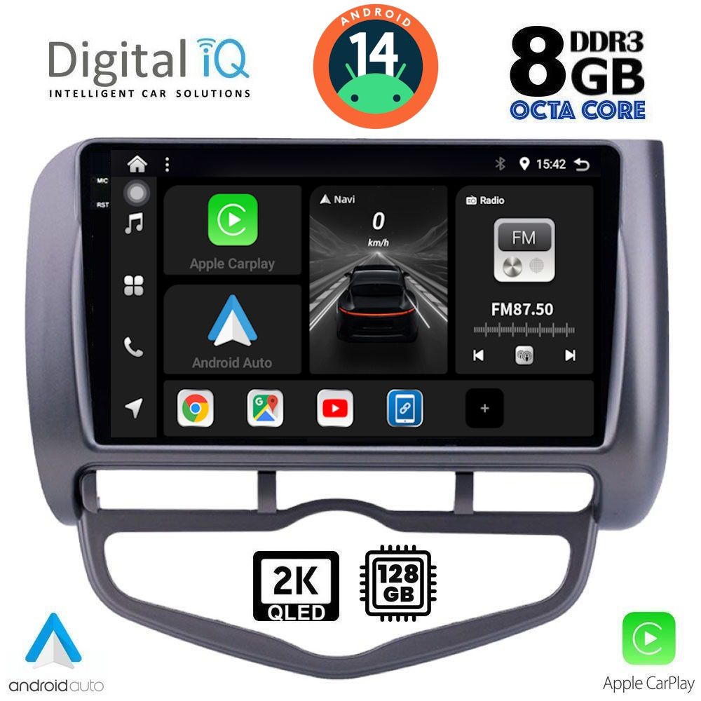 Βλησαρούλης Car Center - DIGITAL IQ BXF 11210_CPAA CLIMA (9inc) MULTIMEDIA TABLET for HONDA JAZZ mod. 2002-2008