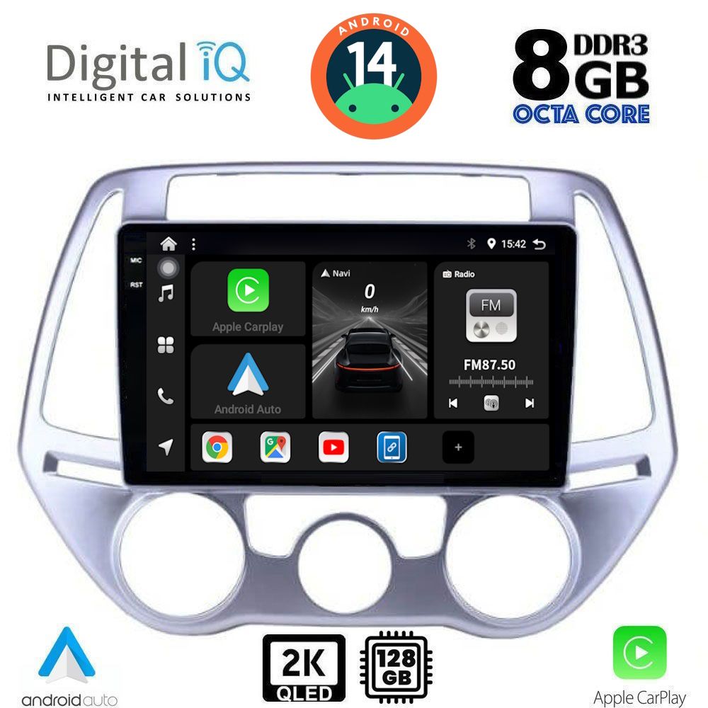 Βλησαρούλης Car Center - DIGITAL IQ BXF 11227_CPAA A/C (9inc) MULTIMEDIA TABLET for HYUNDAI i20 mod. 2008-2012
