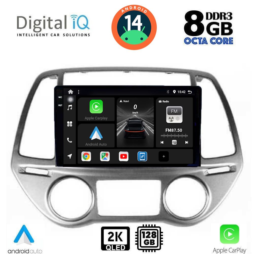 Βλησαρούλης Car Center - DIGITAL IQ BXF 11227_CPAA CLIMA (9inc) MULTIMEDIA TABLET for HYUNDAI i20 mod. 2008-2012