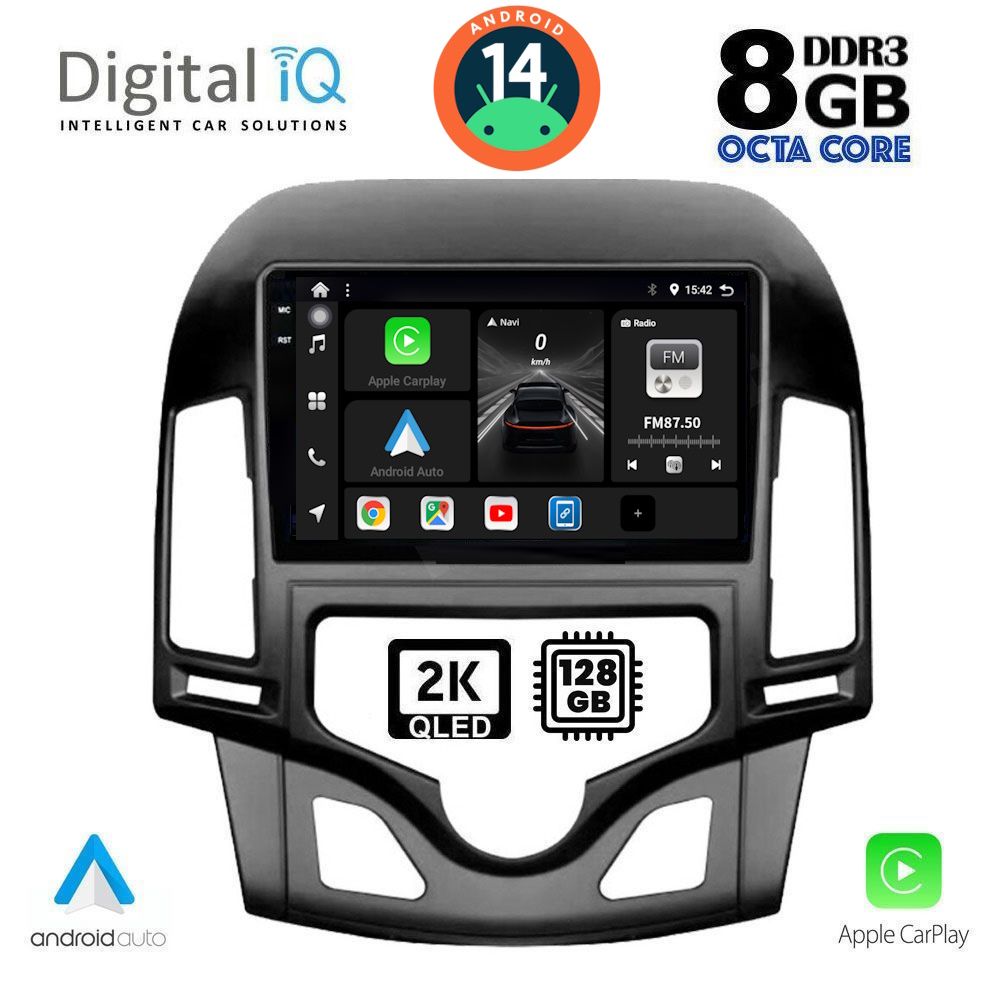 Βλησαρούλης Car Center - DIGITAL IQ BXF 11231_CPAA CLIMA (9inc) MULTIMEDIA TABLET for HYUNDAI i30 mod. 2007-2012