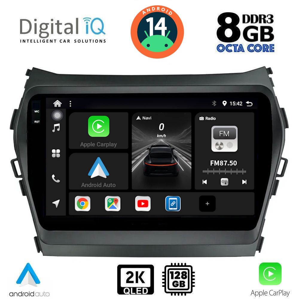 Βλησαρούλης Car Center - DIGITAL IQ BXF 11238_CPAA (9inc) MULTIMEDIA TABLET for HYUNDAI IX45 mod. 2013-2017