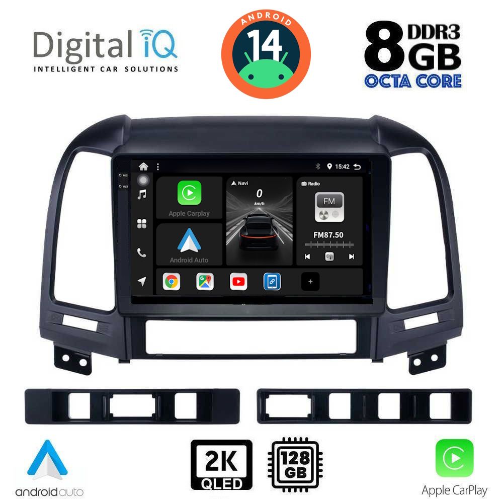 Βλησαρούλης Car Center - DIGITAL IQ BXF 11239_CPAA (9inc) MULTIMEDIA TABLET for HYUNDAI SANTA FE  mod. 2005-2013