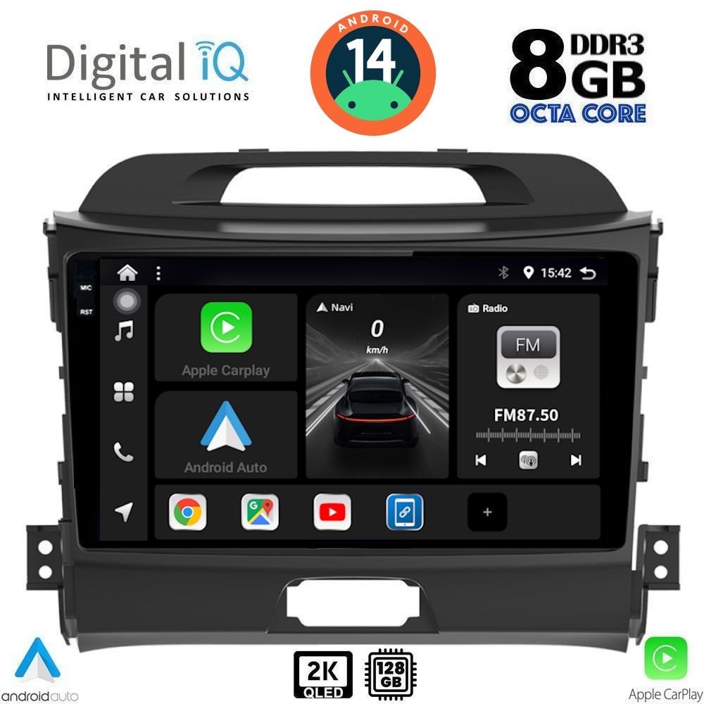 Βλησαρούλης Car Center - DIGITAL IQ BXF 11325_CPAA (9inc) MULTIMEDIA TABLET for KIA SPORTAGE mod. 2010-2015