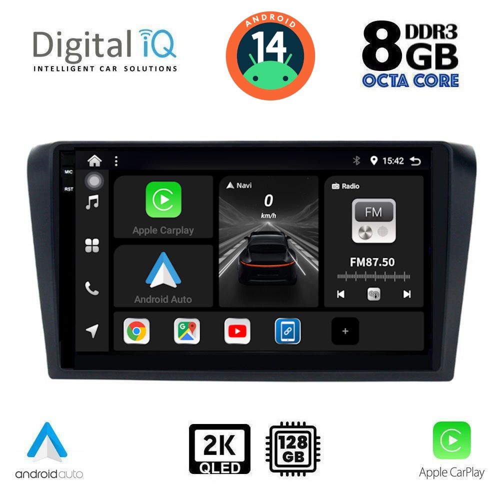 Βλησαρούλης Car Center - DIGITAL IQ BXF 11365_CPAA (9inc) MULTIMEDIA TABLET for MAZDA 3 mod. 2003-2008