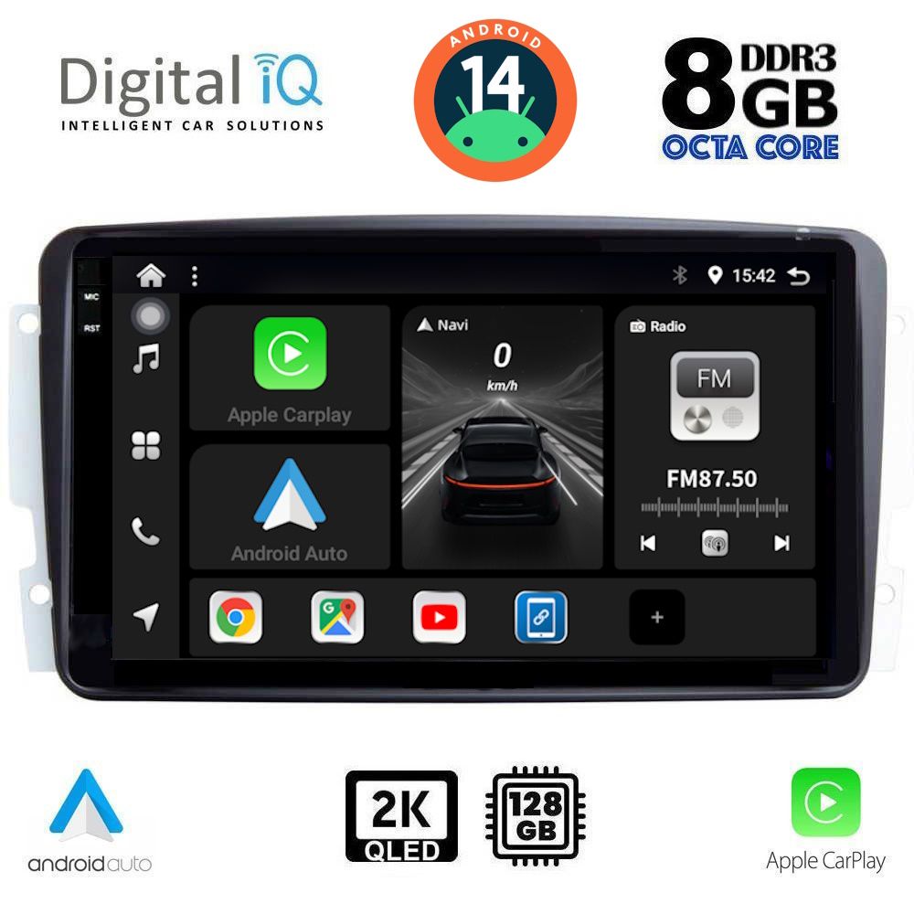 Βλησαρούλης Car Center - DIGITAL IQ BXF 11401_CPAA (9inc) MULTIMEDIA TABLET for MERCEDES CLK (W209) mod. 2000-2004