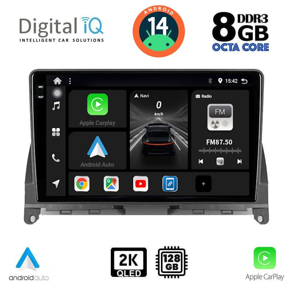 Βλησαρούλης Car Center - DIGITAL IQ BXF 11405_CPAA (9inc) MULTIMEDIA TABLET for MERCEDES C (W204) mod. 2007-2011