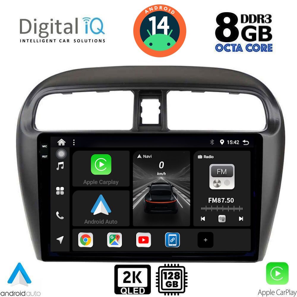 Βλησαρούλης Car Center - DIGITAL IQ BXF 11448_CPAA (9inc) MULTIMEDIA TABLET for MITSUBISHI SPACESTAR mod. 2013-2020