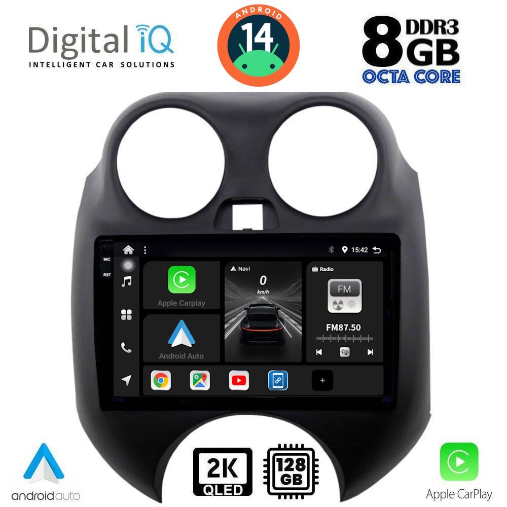 Βλησαρούλης Car Center - DIGITAL IQ BXF 11459_CPAA (9inc) MULTIMEDIA TABLET for NISSAN MICRA mod. 2010-2014
