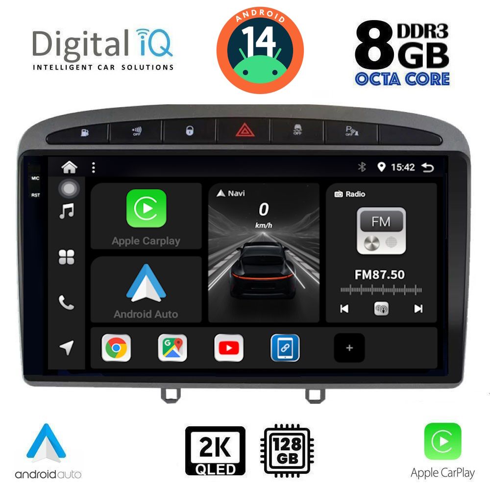 Βλησαρούλης Car Center - DIGITAL IQ BXF 11513_CPAA (9inc) MULTIMEDIA TABLET for PEUGEOT 308 mod.2007-2012 - RCZ mod.2009-2015