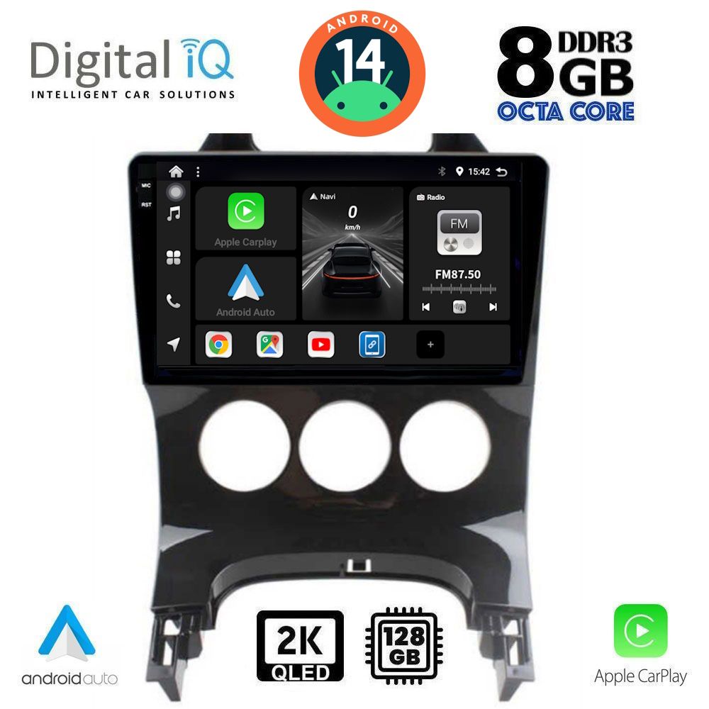 Βλησαρούλης Car Center - DIGITAL IQ BXF 11515_CPAA A/C (9inc) MULTIMEDIA TABLET for PEUGEOT 3008 mod. 2008-2016 με A/C